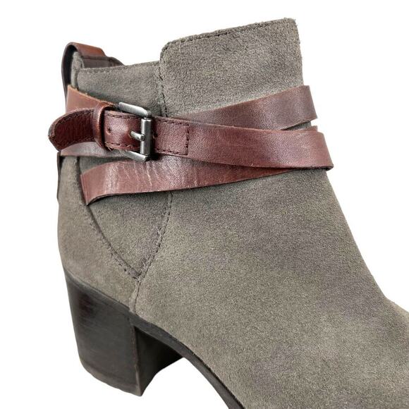 SAM EDELMAN the Hannah Lug Sole Booties in Gray Women's Size 7 - Picture 4 of 15